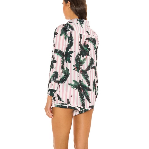 Plush X REVOLVE Long Sleeve Top and Short Pajama Set in Pink XS - Picture 4 of 9